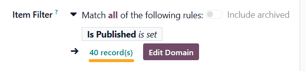 odoo product data feed item filter records
